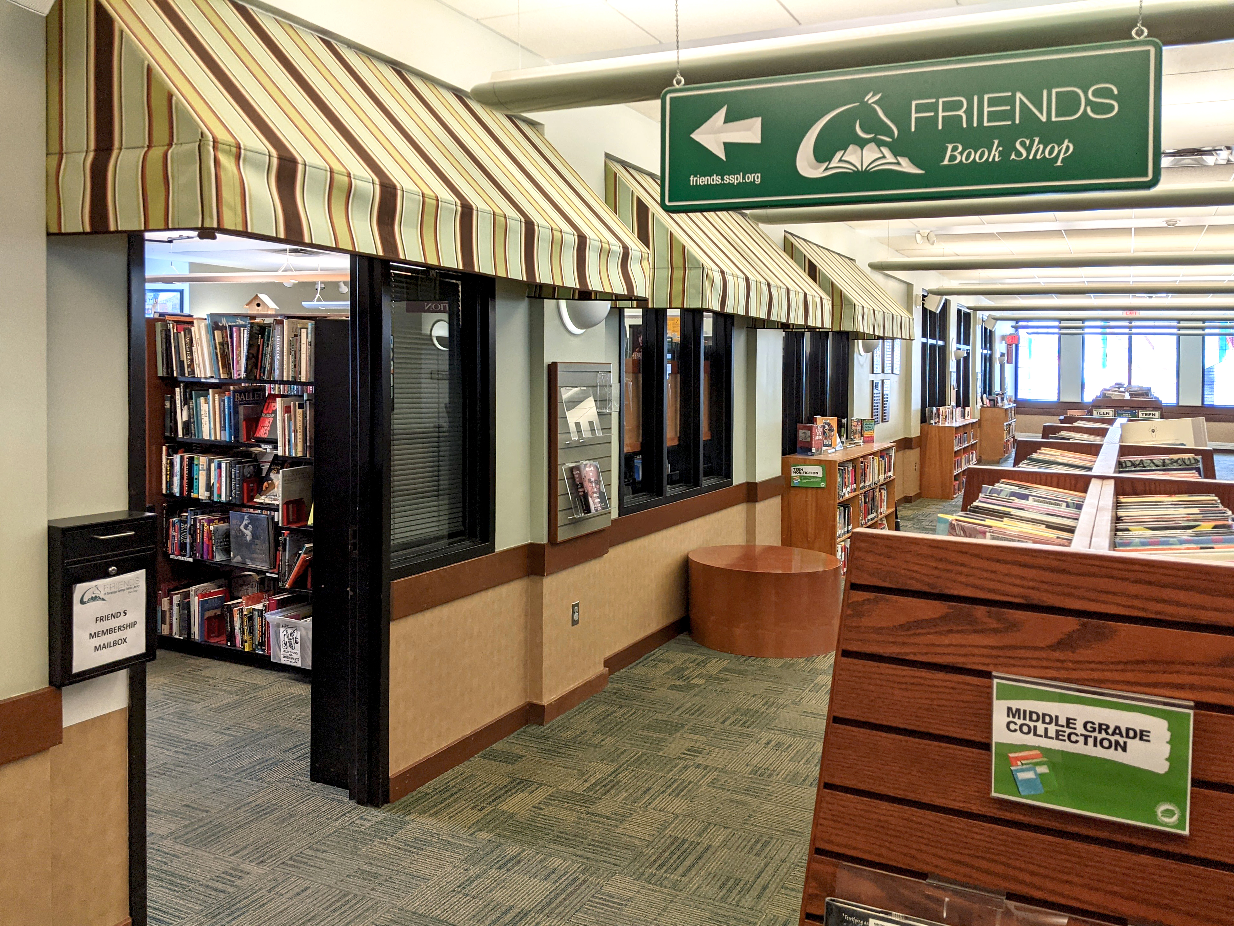 Entrance to the Friends Book Shop